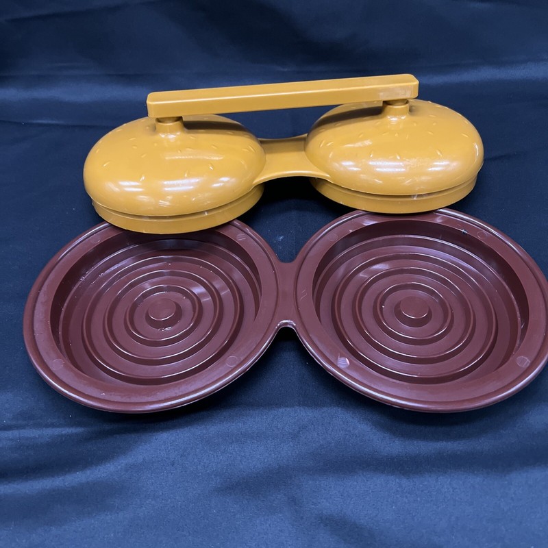 Charcoal Companion Double Hamburger Press Mold 2005 Burger 4.5" Circular Patties gallery