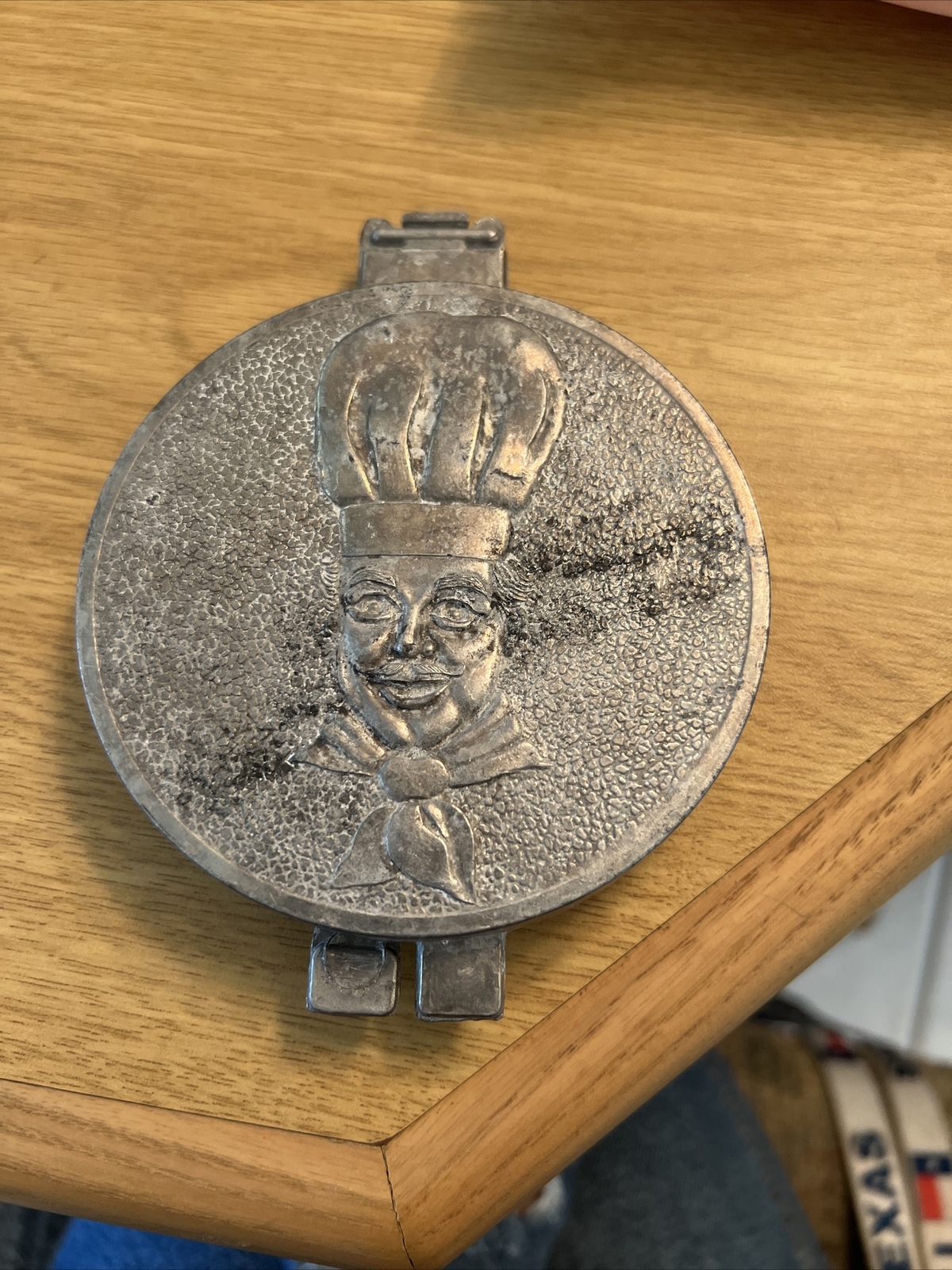 Vintage 1950s Hamburger Press Aluminum Ground Meat Burger Slider Embossed Chef gallery