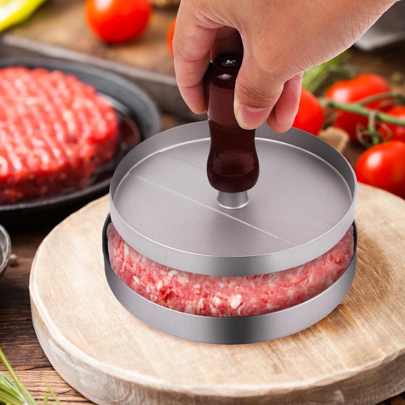 Burger Press Patty Maker, Molde para Hacer Hamburguesas, Aluminum Burger Shap... gallery