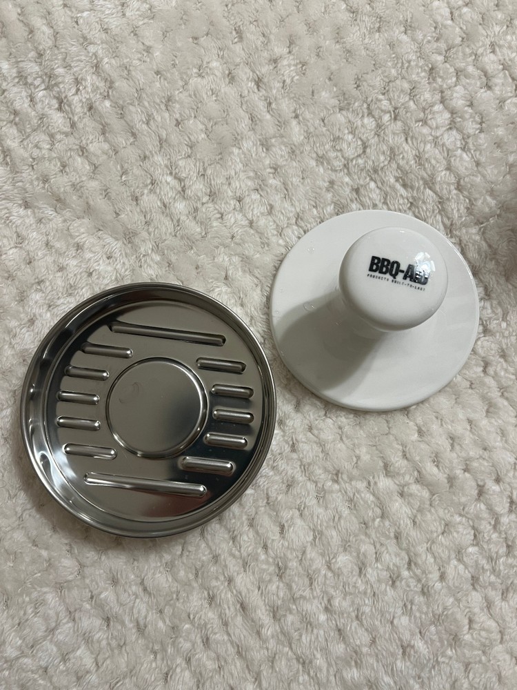Meykers Porcelain Burger Press 5" Hamburger Patty Press Burger Mold Ring EUC