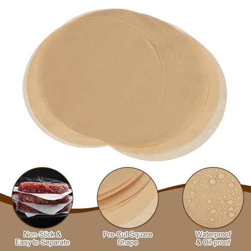 Pcs Unbleached Parchment Paper Baking Sheets Rounds Hamburger 3.5 Inch 250 gallery
