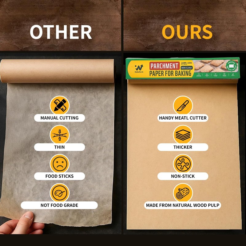 Unbleached Parchment Paper Roll, 15 in x 210 ft 15 * 210 260 sq gallery