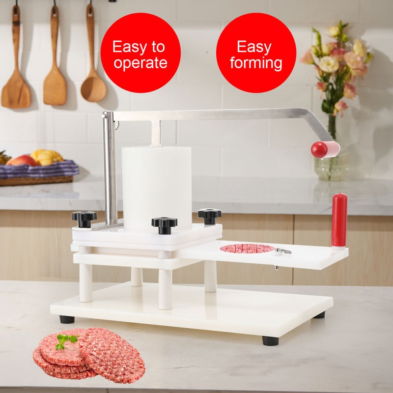 Commercial Burger Patty Maker Hamburger Meat Press Forming Machine 130mm Manual gallery