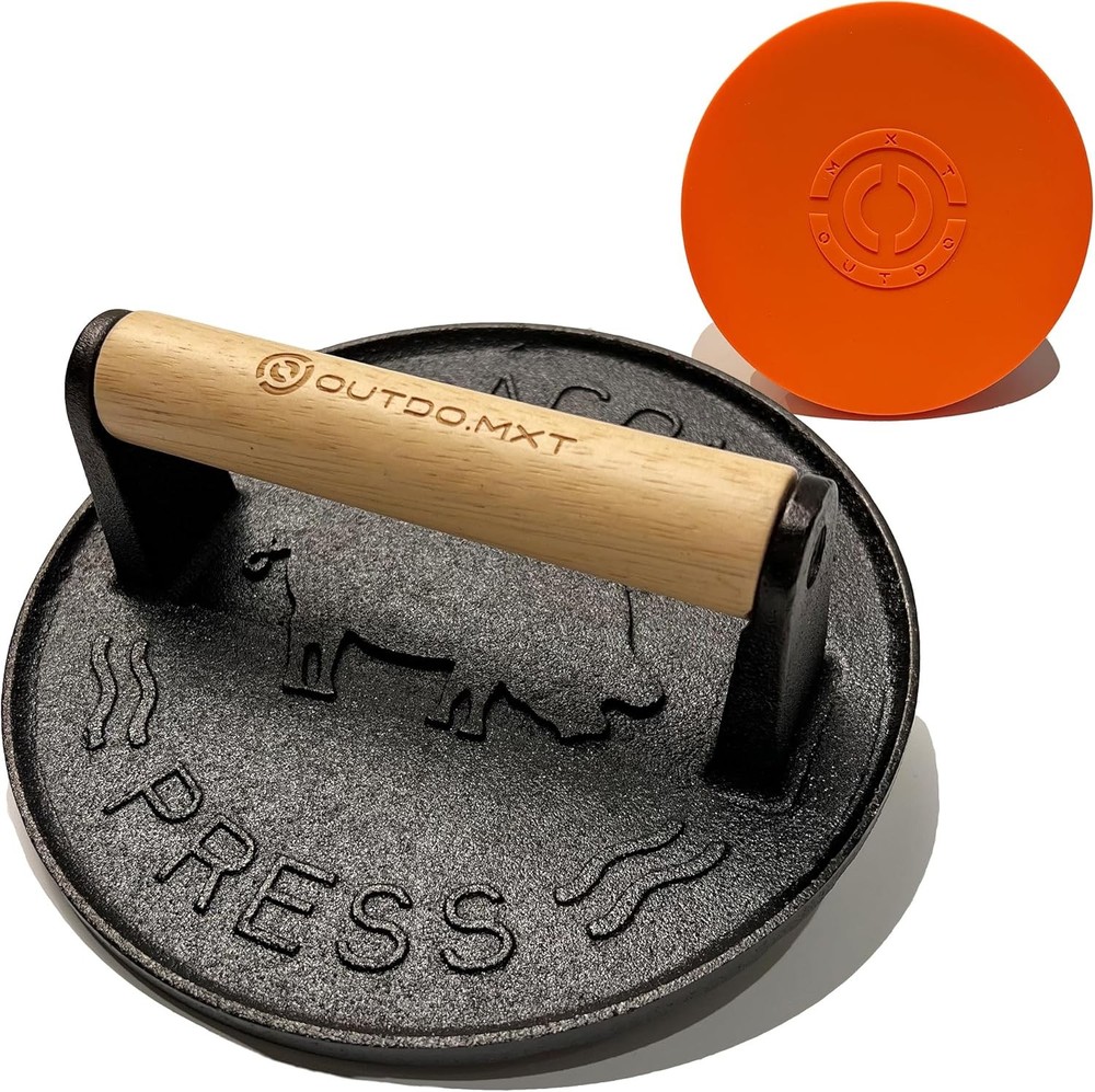 Burger Press Smash for Blackstone Griddle Heavy Duty Cast Round