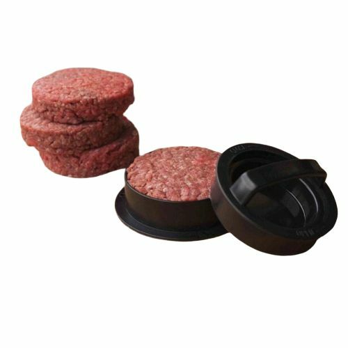 Burger Press Stuffed Meat Hamburger Maker Grill BBQ Non-Stick Basket Set 3 in 1