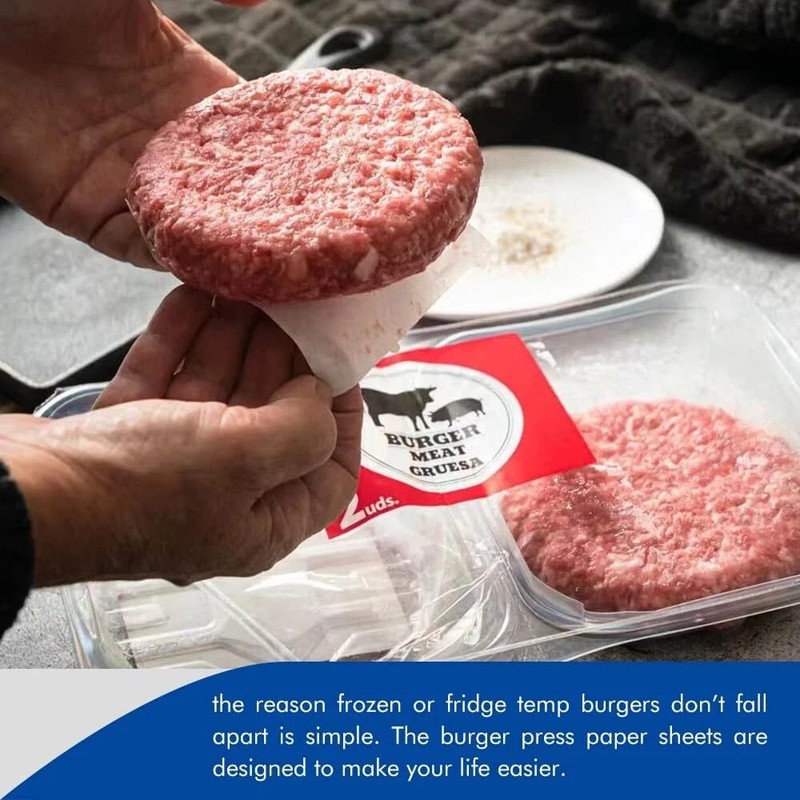 500 Pcs Non-Stick Burger Patty Paper Hamburger Parchment Papers for Press gallery