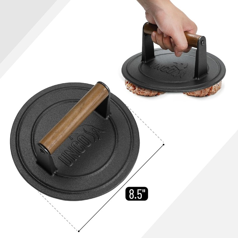Cast Iron Grill Press 8.5” Heavy-Duty Sear Burger Bacon Sandwich Cooking Tool gallery