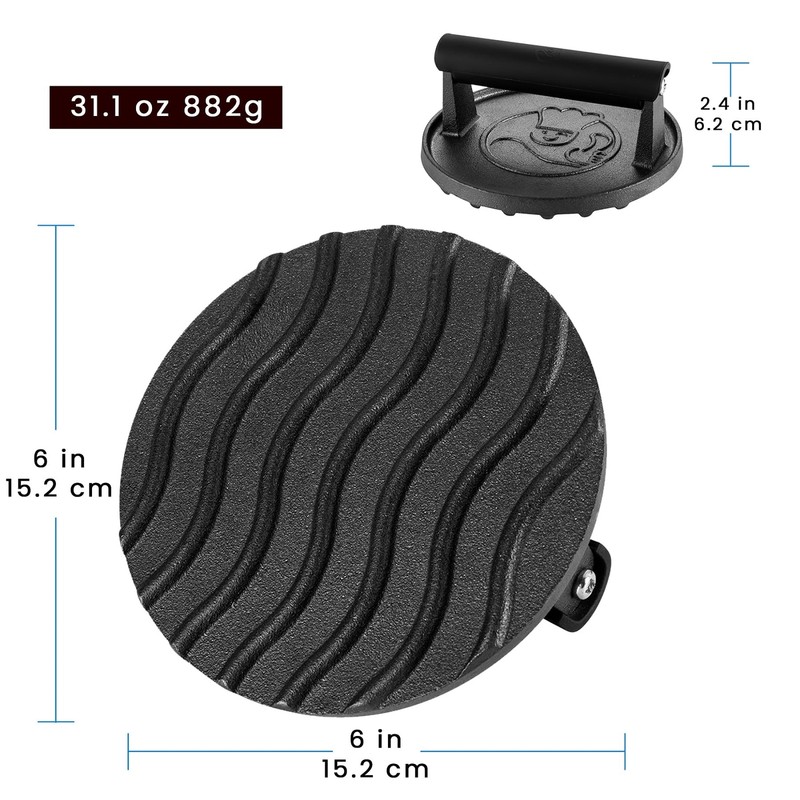 2 lb Smash Burger Press for Griddle Heavy Duty Hamburger Press w/Heat Resista... gallery
