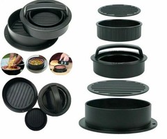 3 in 1 Stuffed Burger Press Hamburger Mould ABS Plastic Beef BBQ Patty Maker
