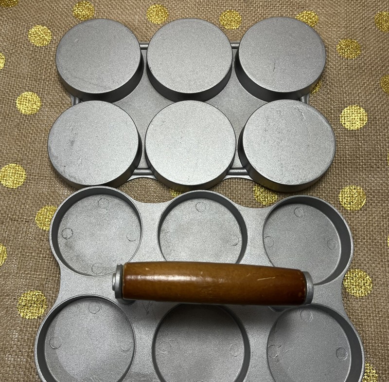 Norpro 6 Cavity Cast Aluminum 2 oz Mini Burger Press- Grilling Time! gallery