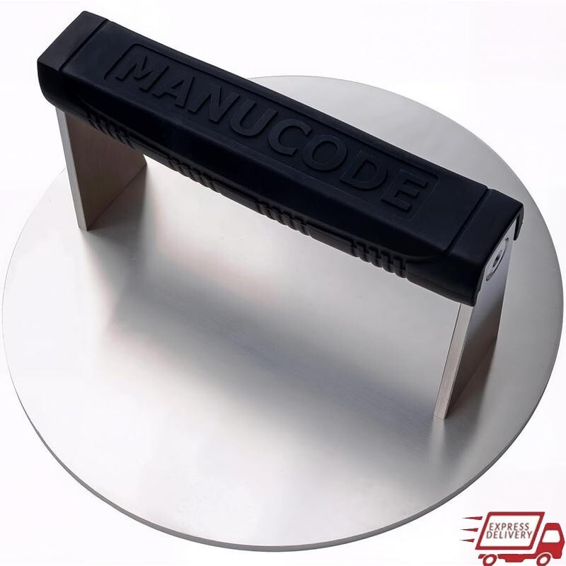 Stainless Steel Heavy Duty Burger Press Meat Smasher Steak Bacon Panini Fish New
