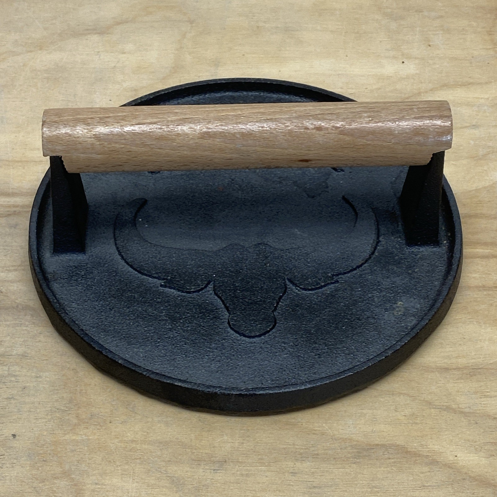 Burger Press 7" round Heavy-Duty Cast Iron Smash Bacon Press Meat Steak gallery