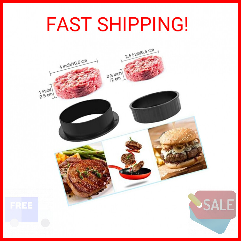 3 in 1 Stuffed Burger Press Patty Maker Rings Molds Kit, Non Stick Stuffer Hambu gallery