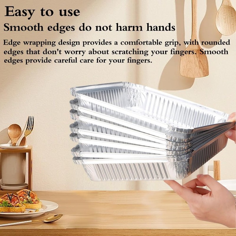 Non-Stick Disposable Air Fryer Aluminum Foil Liners 9*9 Inch-Square, Silver gallery