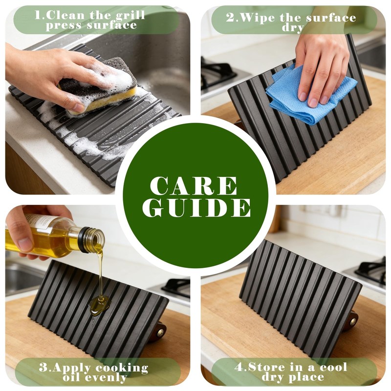 2.2lbs Heavy-Duty Cast Iron BBQ Grill Press for Bacon Burger Sandwich Steak Meat gallery