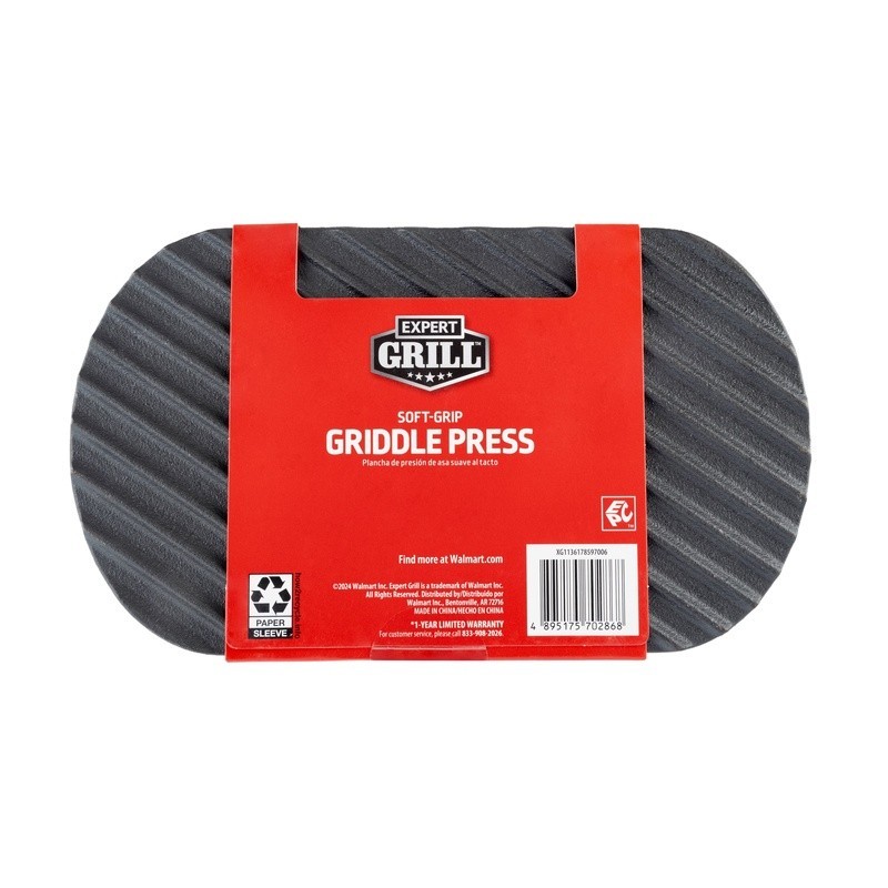 Cast Iron Griddle Press Heavy Duty BBQ Grill Weight Seared Lines Grease Remover gallery
