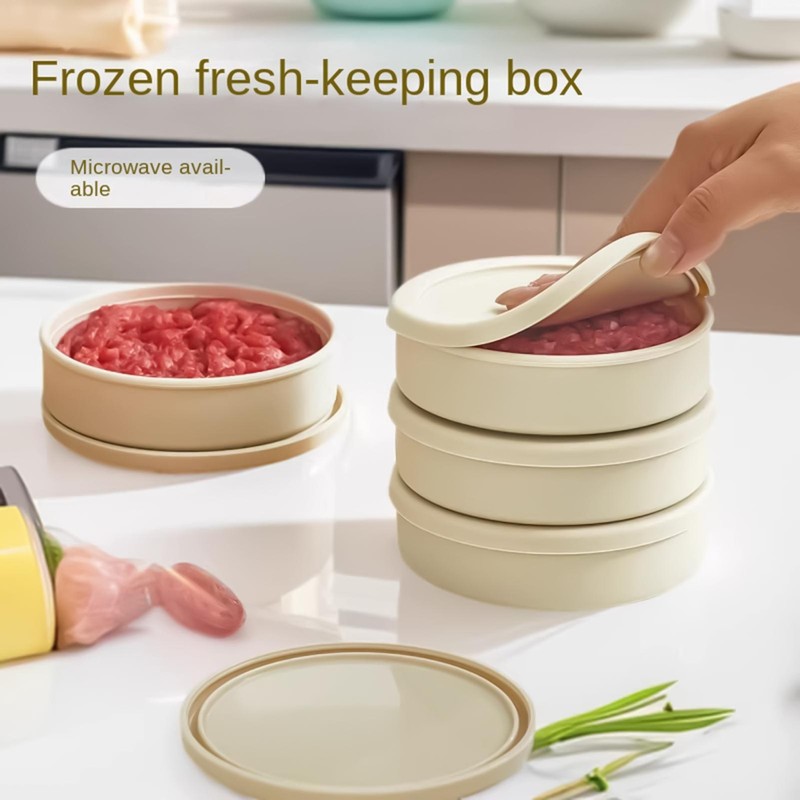 Burger Patty Storage Non Stick Silicone Food Storage Box Burger Patty gallery