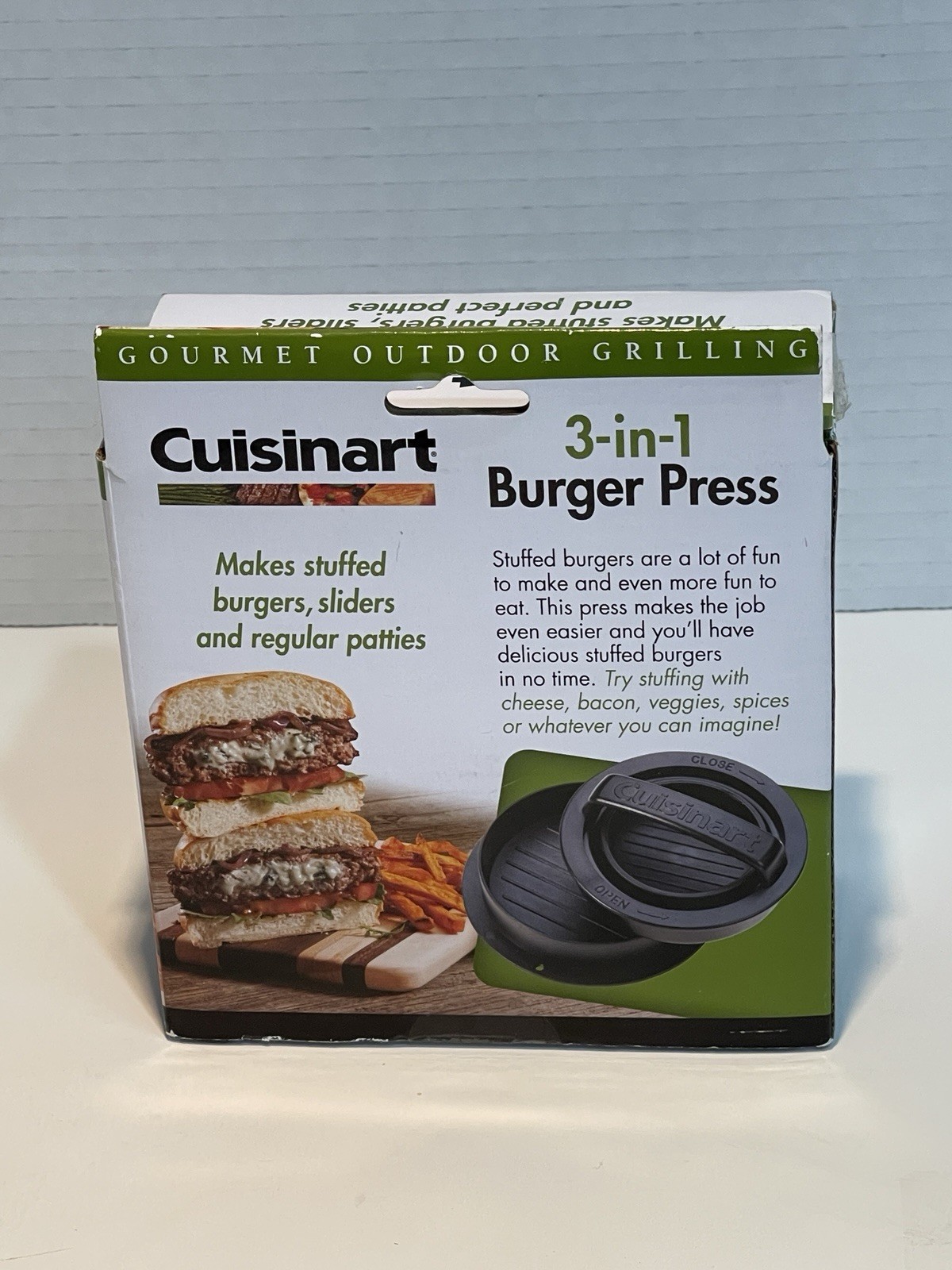Cuisinart 3 in 1 Stuffed Burger Press Hamburger Patty Maker BBQ Grill Mold Tool gallery