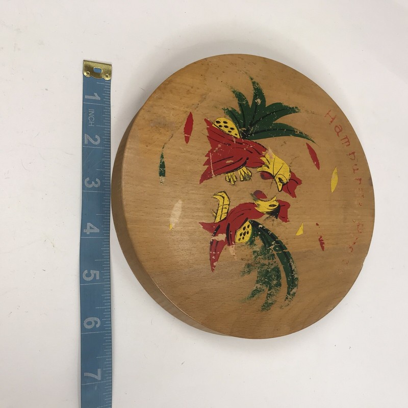 Vintage Wood Hamburger Press Country MCM Rooster Chicken Rustic Farmhouse gallery