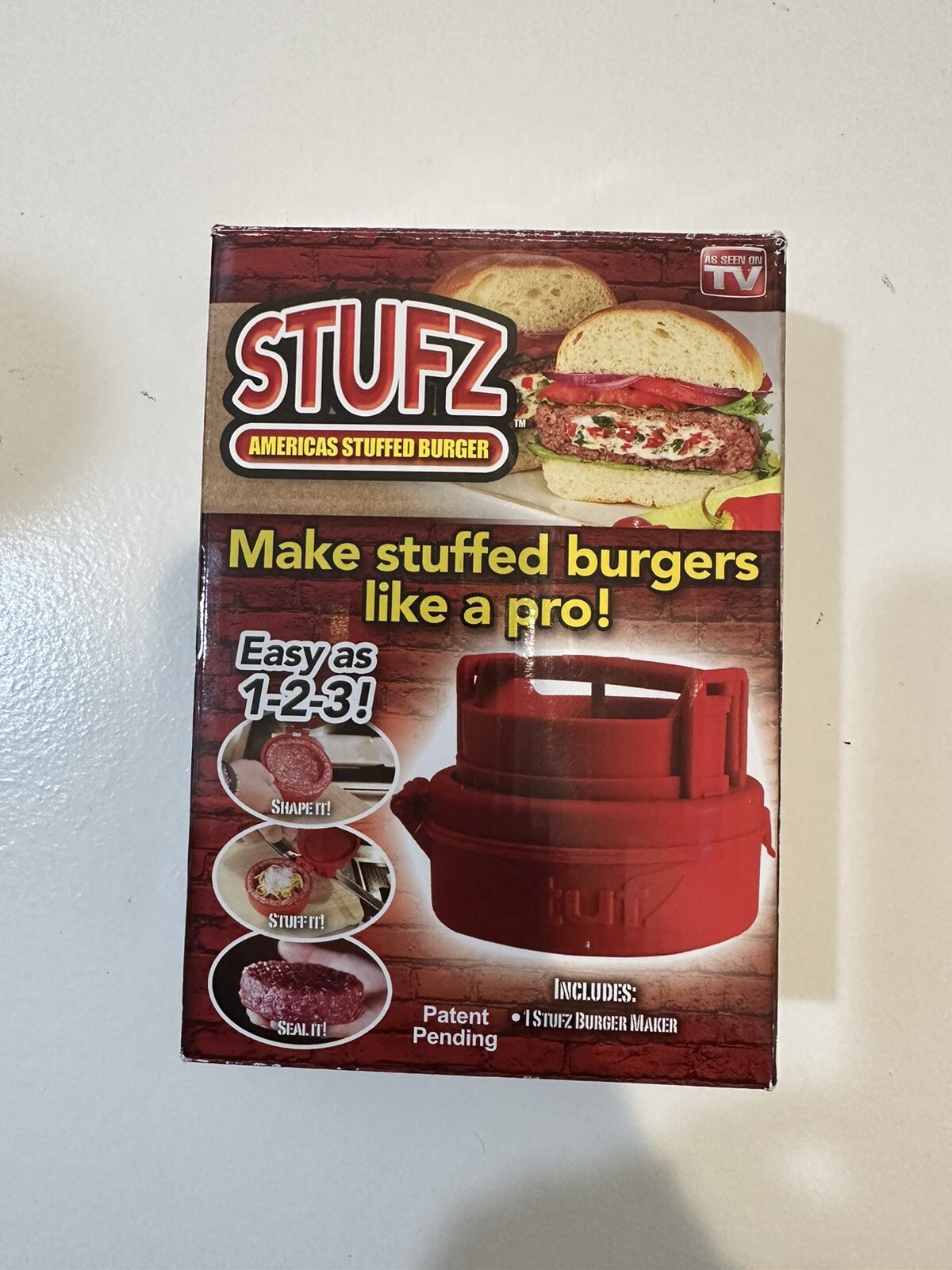 StufZ Burger Press As seen On TV, Make Stuffed Burgers Like a Pro-New Open Box gallery