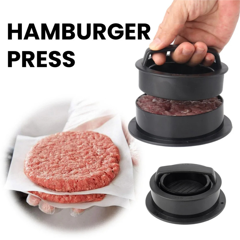 Round Hamburger Burger Press Beef Grill Food-Grade ABS Hamburger Helper Meat Pre gallery