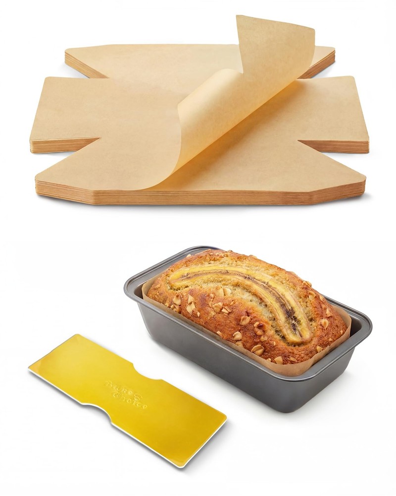 Bake Choice 100 Pcs Loaf Pan Liners for Baking Bread 9x5 9*5 inch, Natural
