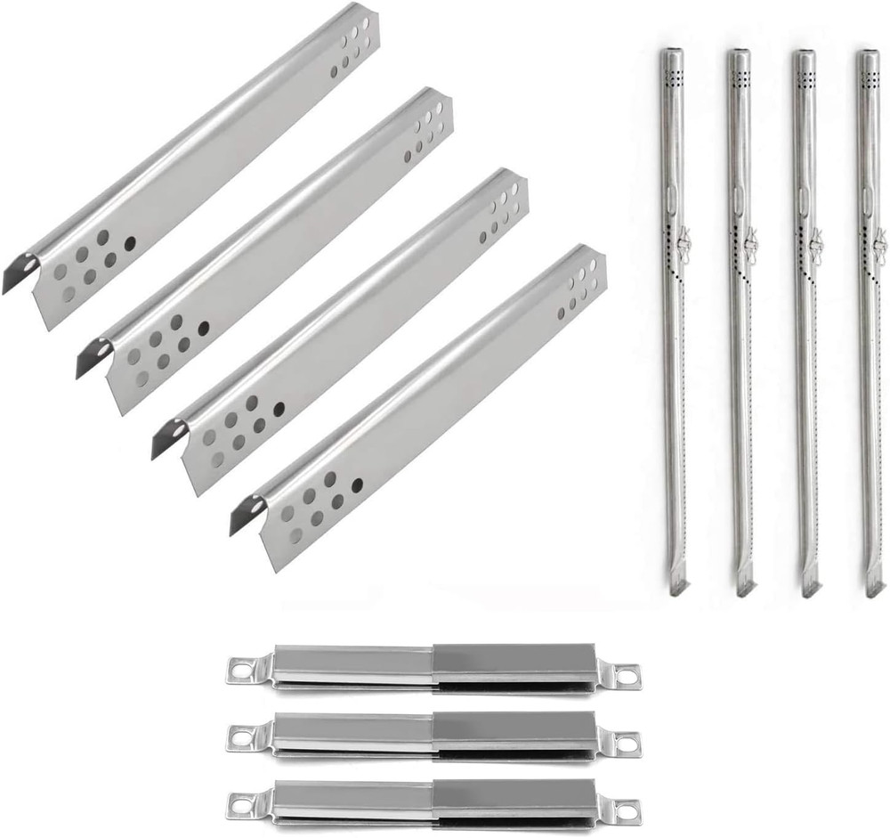 Grill Heat Plats & Burner Crossover Tube Replacement for Char Broil TRU-Infrared