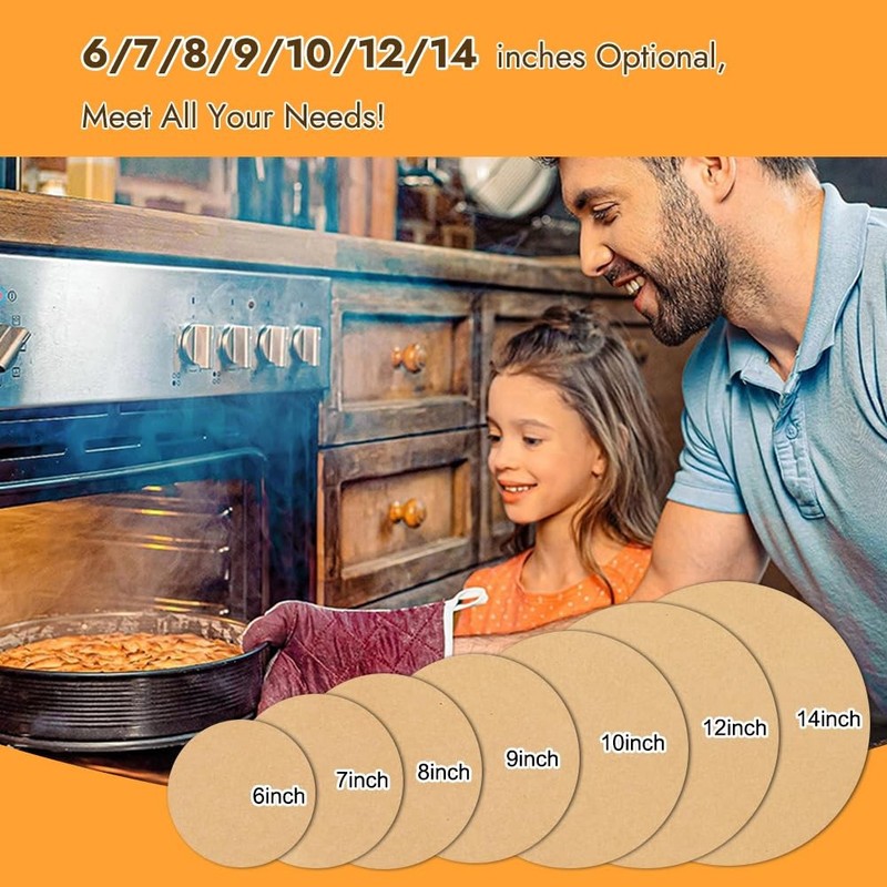 BYKITCHEN 14 Inch Parchment Paper Rounds, Non Stick Pizza 14, unbleached gallery