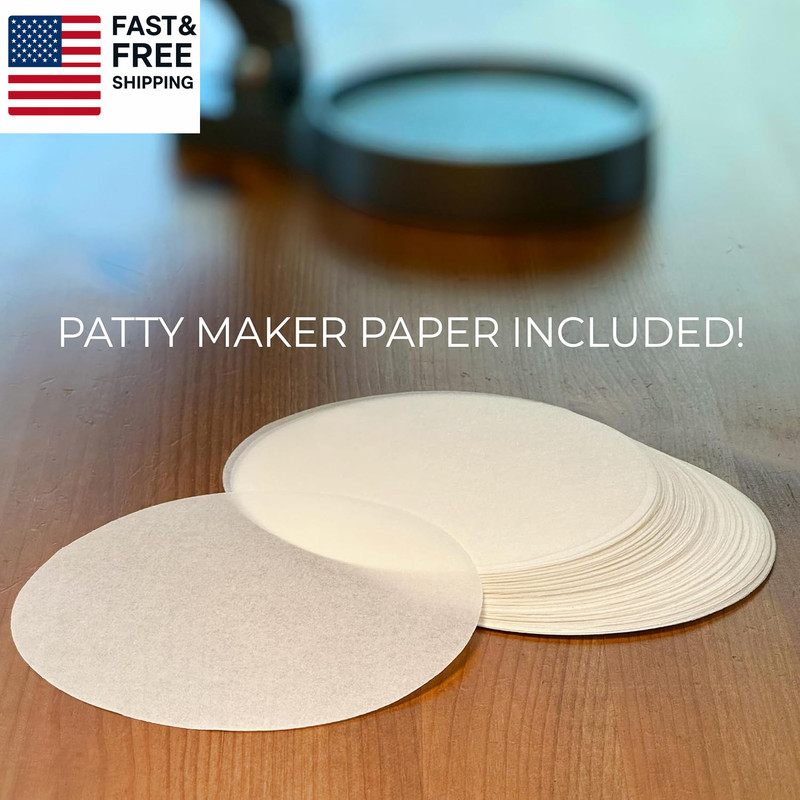Burger Press Patty Maker – Adjustable Thickness (1/4 Lb to 3/4 Lb) with Ejector gallery