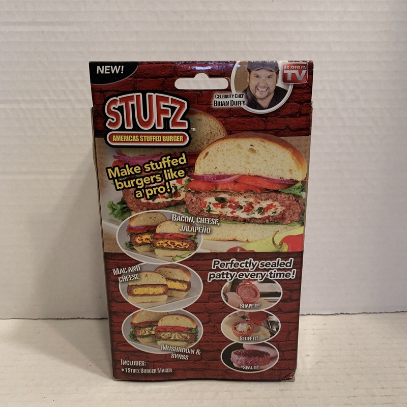StufZ - Americas Stuffed Burger - Burger Press - As Seen on TV - New Sealed Box gallery