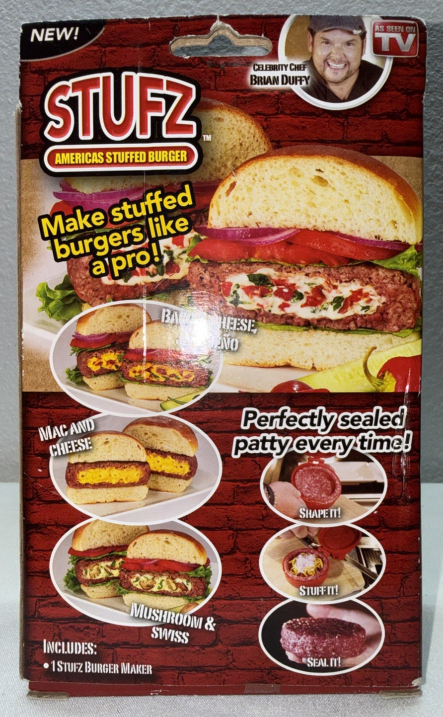 STUFZ Americas Stuffed Burger (1 Pack) | Make Burgers Like a Pro, As-Seen-On TV gallery