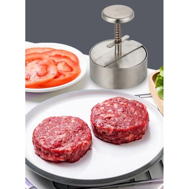 Stainless Steel Burger Patty Press Adjustable Easy Clean Non-Stick Tool New gallery