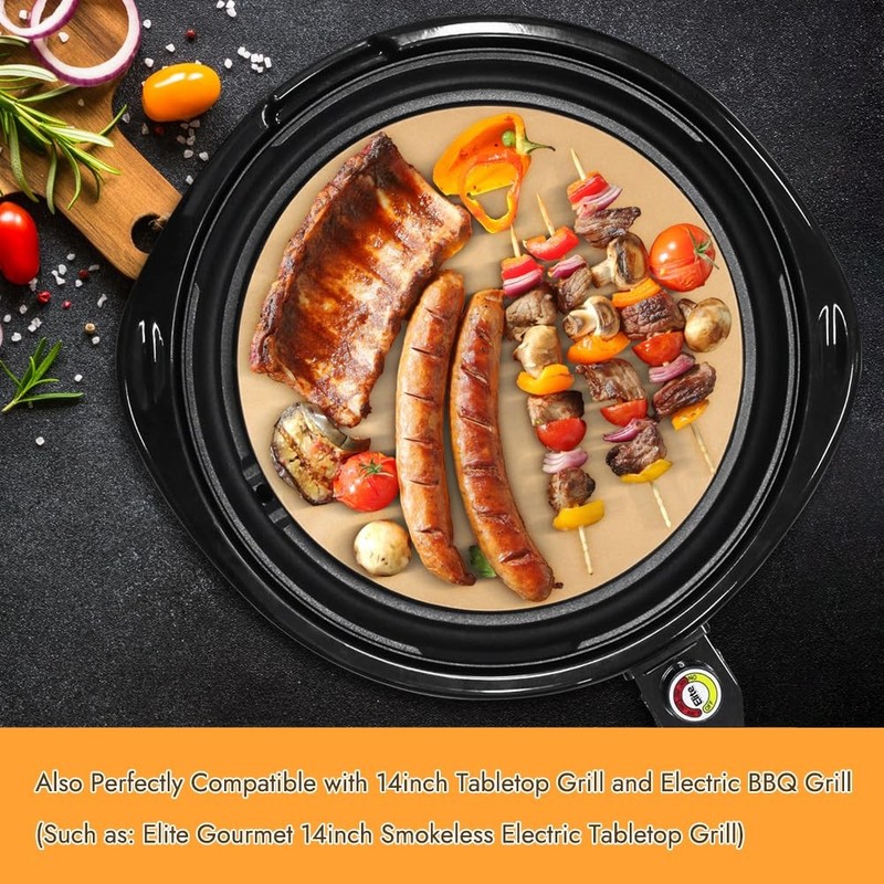 BYKITCHEN 14 Inch Parchment Paper Rounds, Non Stick Pizza 14, unbleached gallery