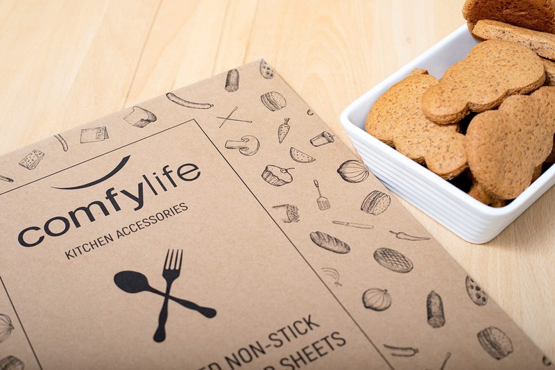 Comfylife 120 x Parchment Paper Sheets - No Curl, 120 sheets 12x16 in, Brown gallery