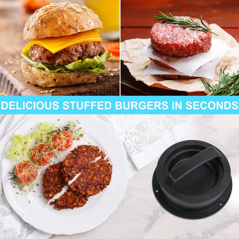 Molde para hacer hamburguesas con prensa de carne antiadherente 3 en 1 gallery