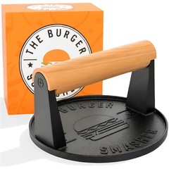 Versatile Cast Iron Burger Press Kit for Indoor & Outdoor Cooking – Gift Ready