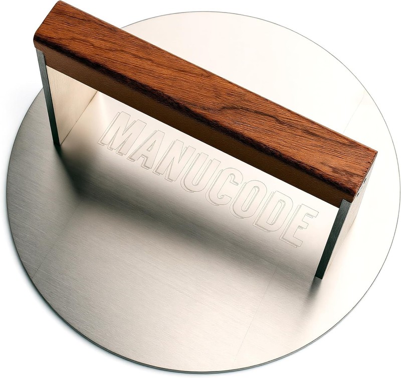 Smash Burger Press 8 Inch, 3.1 Lb Burger Smasher, Heatable for Searing Panini... gallery