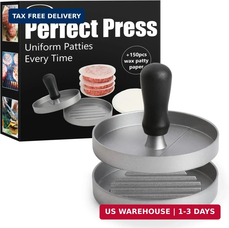 TACGEA Burger Press 150 Patty Papers, Non-Stick Hamburger Patty Maker with Wax P gallery