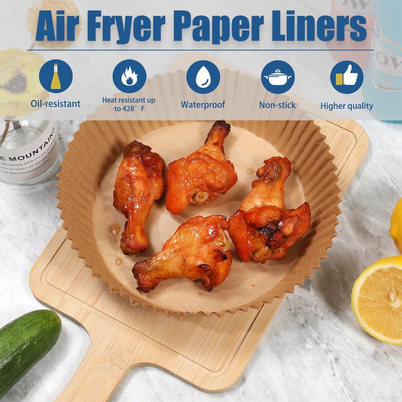 Air Fryer Liners Disposable 6.5 IN,100PCS Round 6.5inch-100pcs, gallery