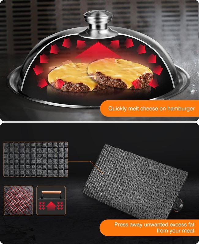 HOMENOTE Griddle Accessories for Blackstone, Commercial Grade 12 Inch Heavy D... gallery