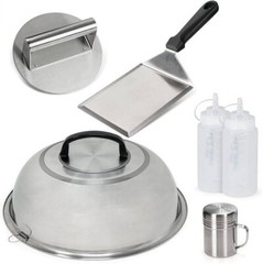 Kit para hacer hamburguesas aplastadas prensa para hamburguesas tapa para rociar
