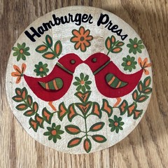 Vintage Hamburger Press Pennsylvania Dutch Mid Century Hand Painted