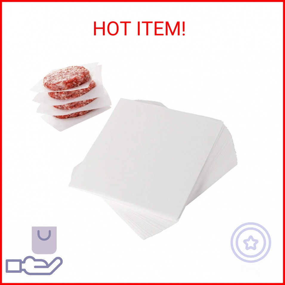 Burger Patty Paper, 5.5 x 5.5in, Set of 300, Patty Paper Squares, Baking Parchme gallery