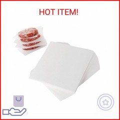 Burger Patty Paper, 5.5 x 5.5in, Set of 300, Patty Paper Squares, Baking Parchme