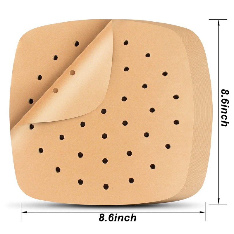 Air Fryer Liners, 200Pcs Square, 8.5 Inch 200 Count (Pack of 1), Unbleached gallery
