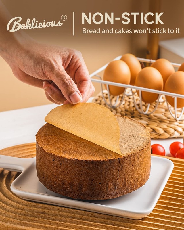 Baklicious 250Pcs 6 Inch Parchment Paper Rounds, 6inch-250-unbleached, Brown gallery