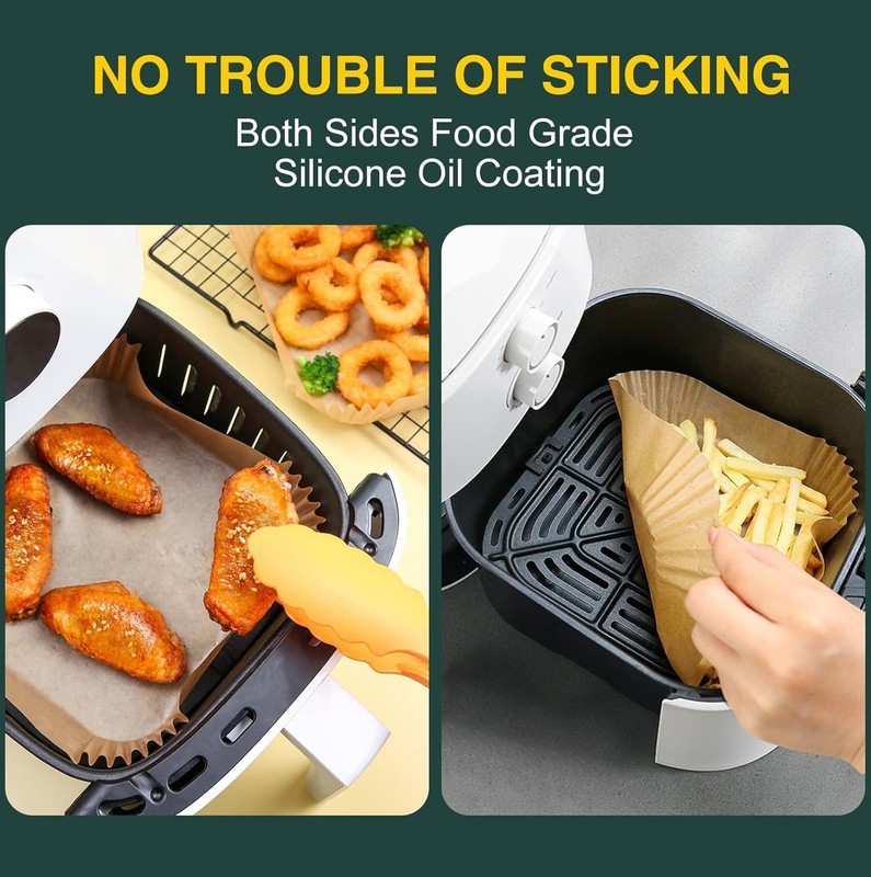 Air Fryer Disposable Paper Liners Square, Square-6.3''(2-5QT), Square gallery