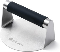 Stainless Steel Burger Press 5.5 Inch round Smasher for Cooking Burgers & Meats