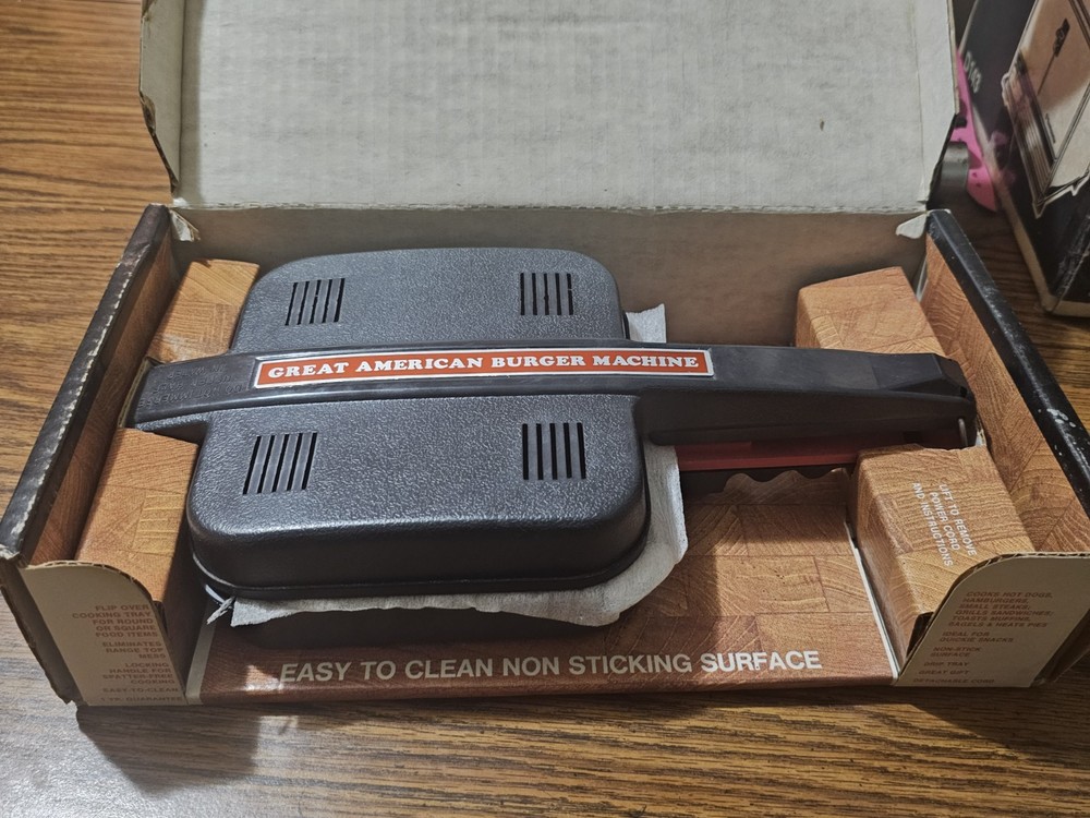 NEW VTG Great American Burger Machine Model 6000 American Electric Corp Vintage