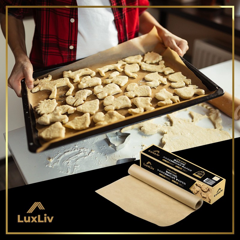 LuxLiv® Unbleached Brown Parchment Paper Roll – Natural 1ft x 164ft, gallery